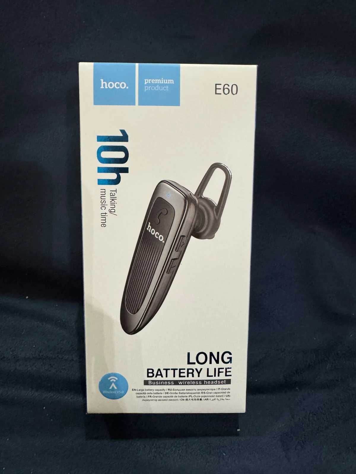 HOCO E60 Bluetooth Headset — Original product & packaging