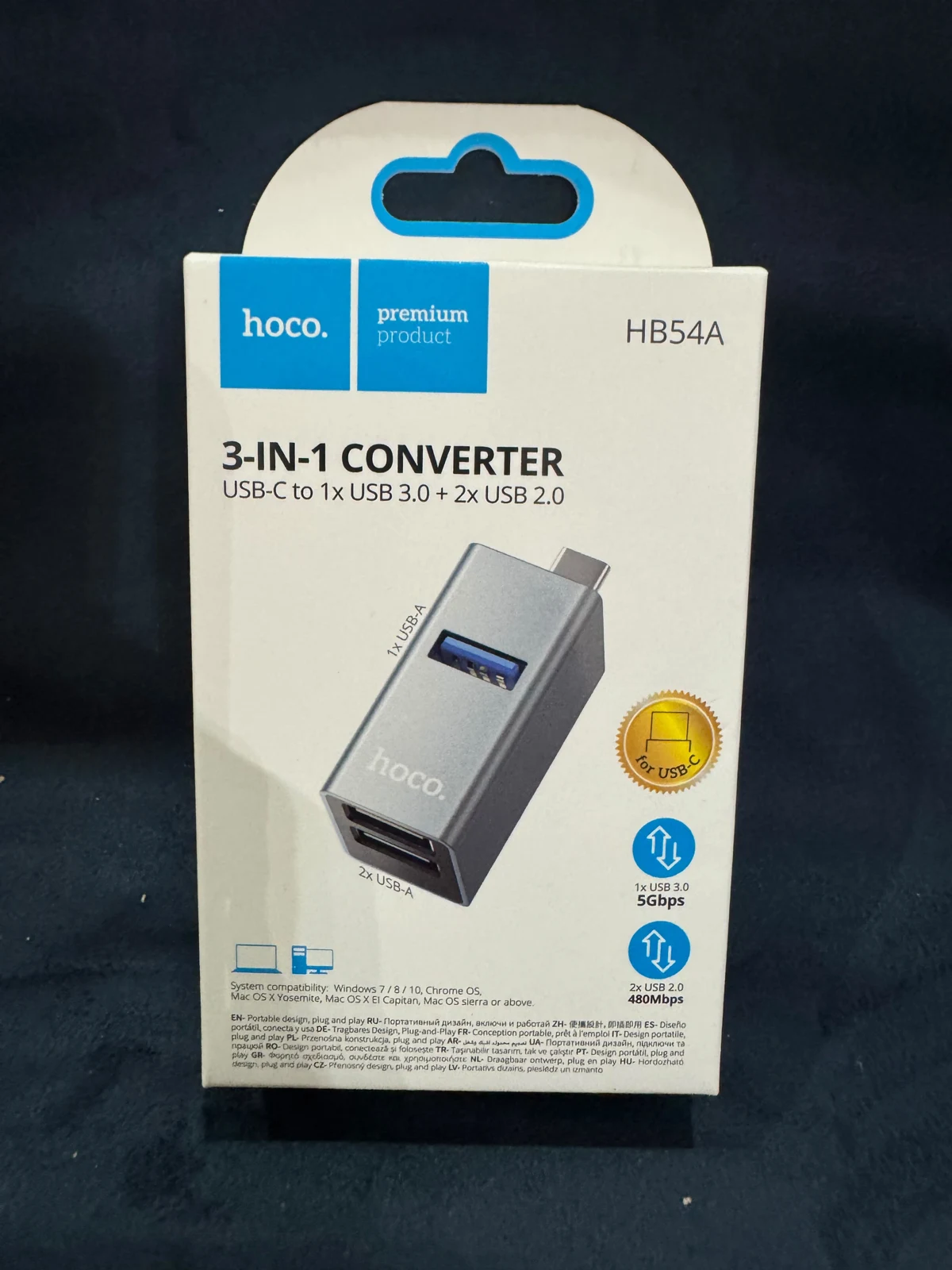 HOCO HB54A 3-in-1 Converter — Original product & packaging