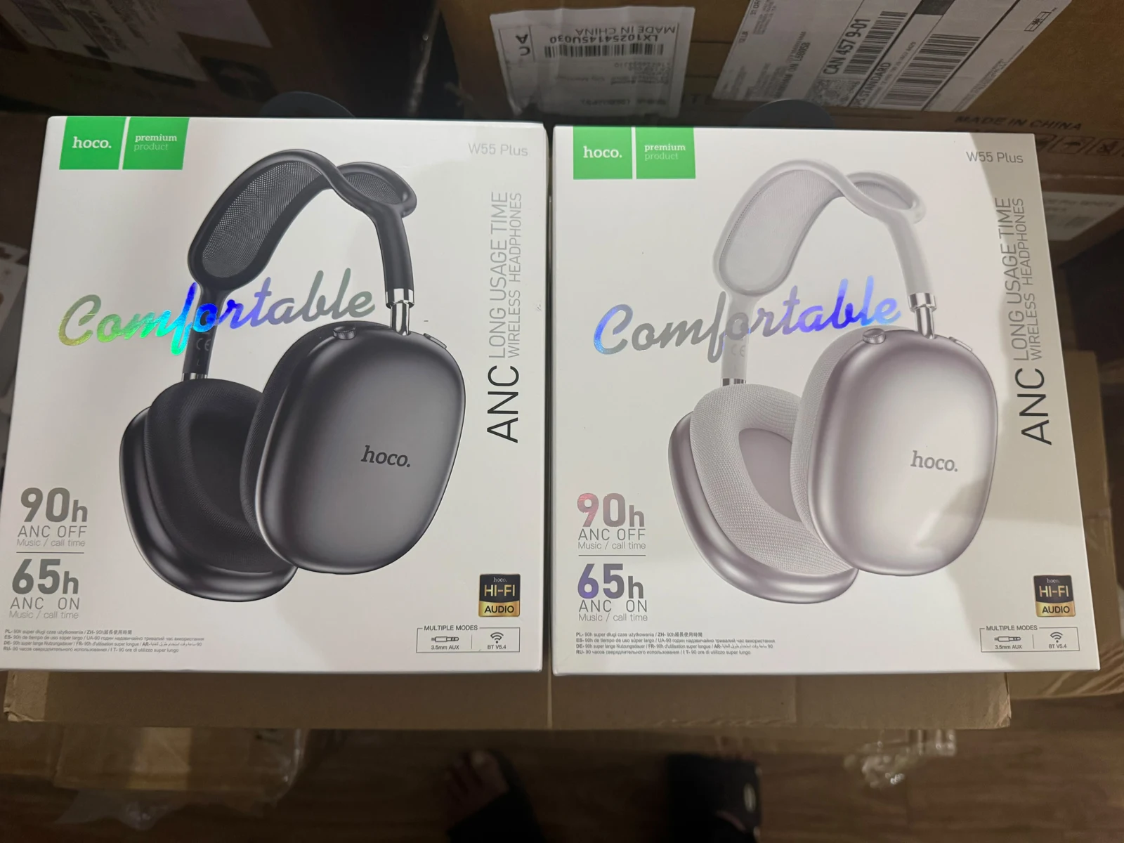 HOCO W55 Plus Bluetooth Headphones — Original product & packaging