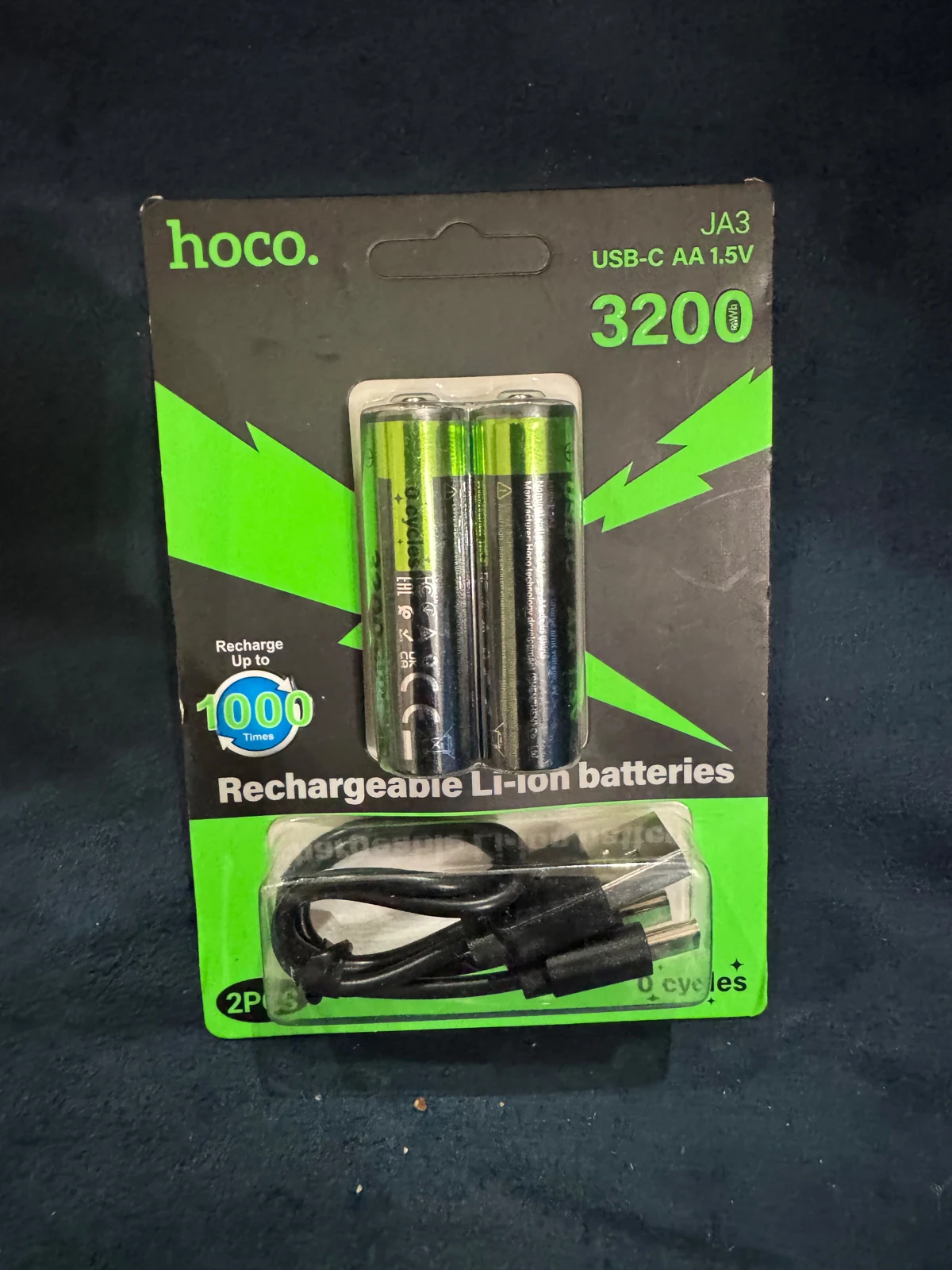 HOCO JA3 Rechargeable AA Batteries — Original product & packaging